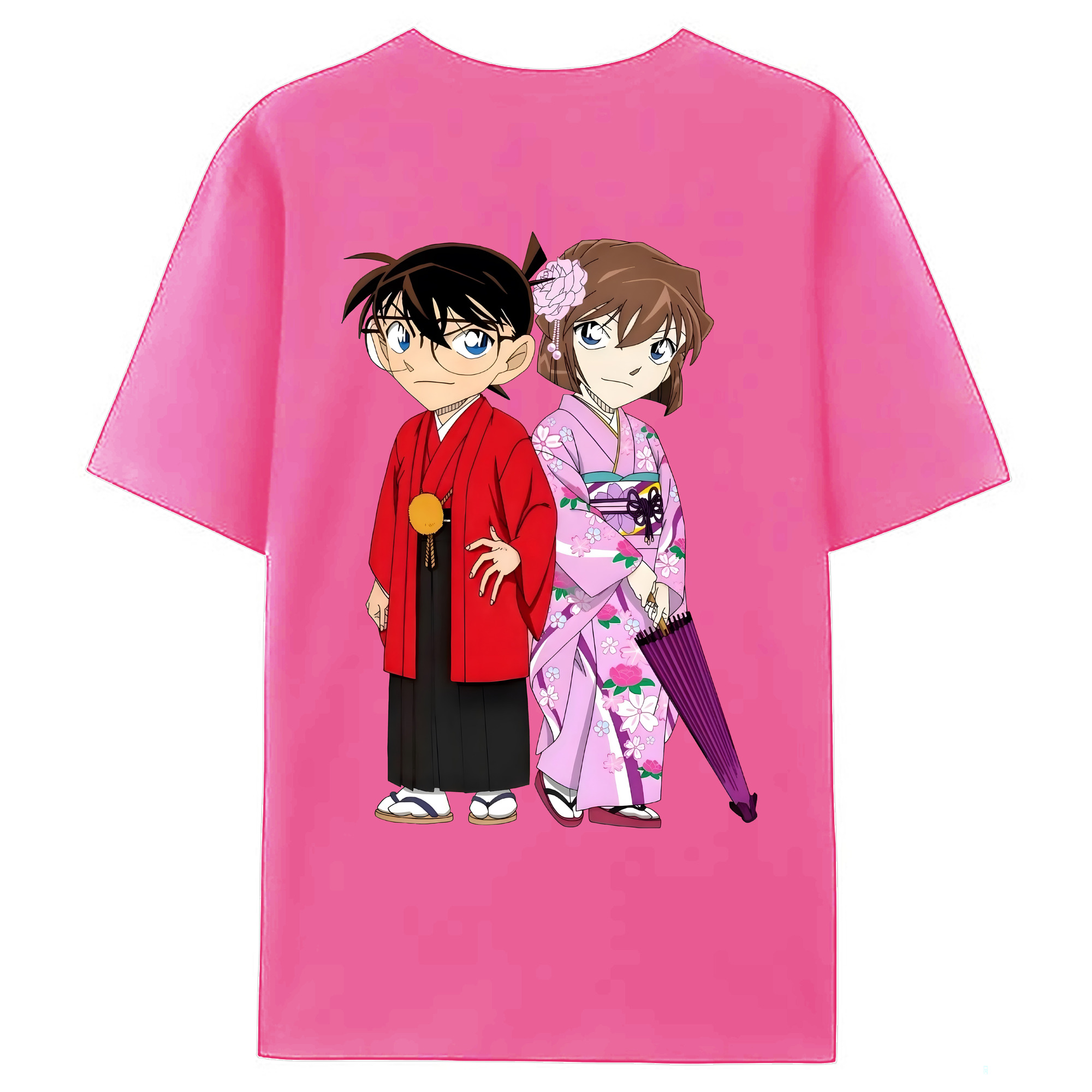 （画像用） 名探偵コナン 江戸川 コナン Detective Conan Conan Edogawa レディース半袖Tシャツ(バックプリント)
